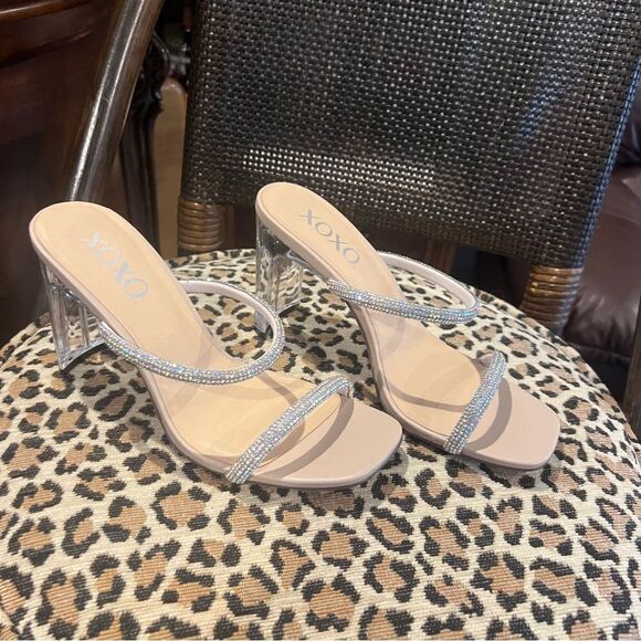 XOXO Rhinestone Heels LIKE NEW - Picture 2 of 12